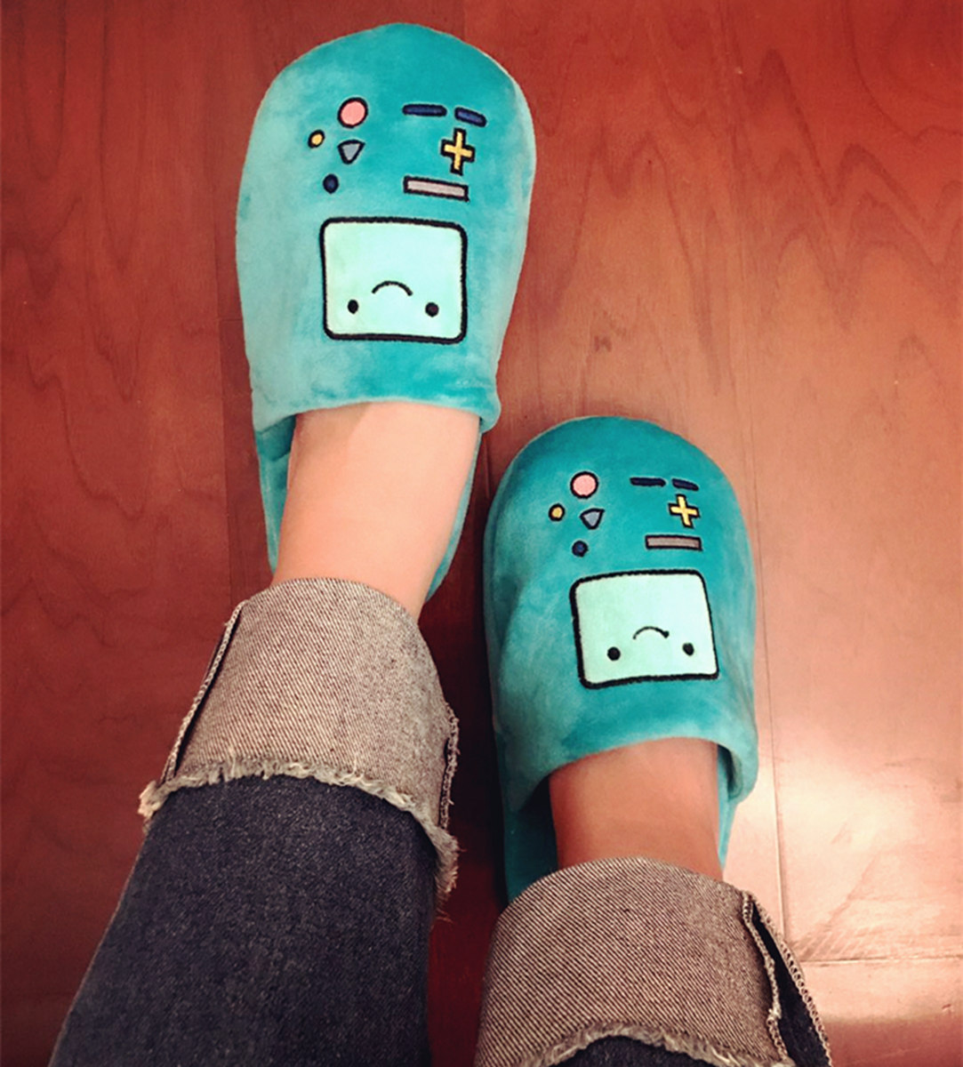 Adventure Time With Finn And Jake Plush Slippers Abao Old Leather Bag Root Cotton Drag Home Slippers Children's Gifts Adventure Time Surrounding ... Blue - Shop at LoveMi