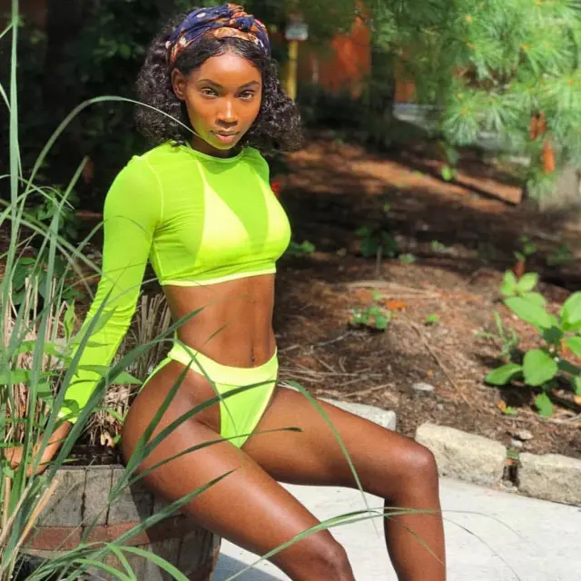 Neon Green Bikini Swimsuit Women Sexy Long Sleeve Swimwear Women High Waist Bikini Set High Cut Bathing Suit Yellow - Shop at LoveMi