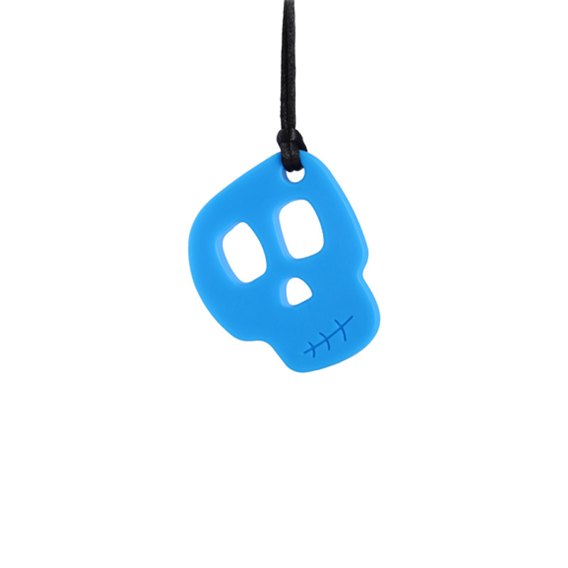 Autistic Children's Skull Teethers Sensual Chew Necklace Silicone Teether Teether Pendant