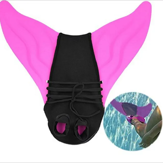 Mermaid Swimsuit Fins Black Fins For Adults And Children Pink - Shop at LoveMi