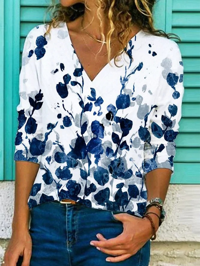 Loose T-shirt Short Sleeve Shirt Fashion Print Top