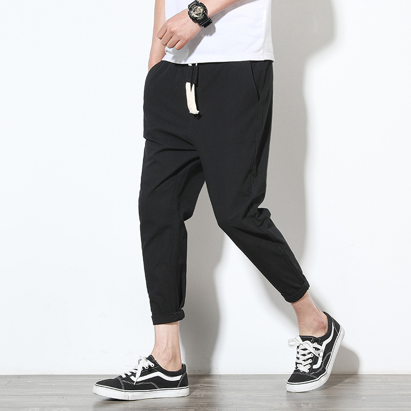 Title 3, Herren Haremshose Lose Japanische Cropped Hose ...