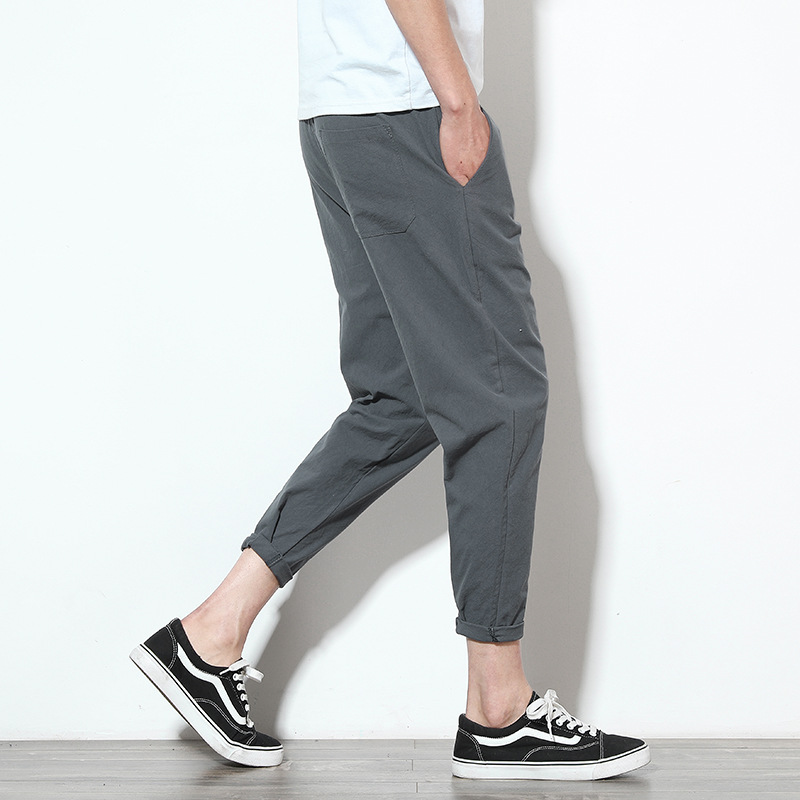 Men's Harem Pants Loose Japanese Cropped Trousers