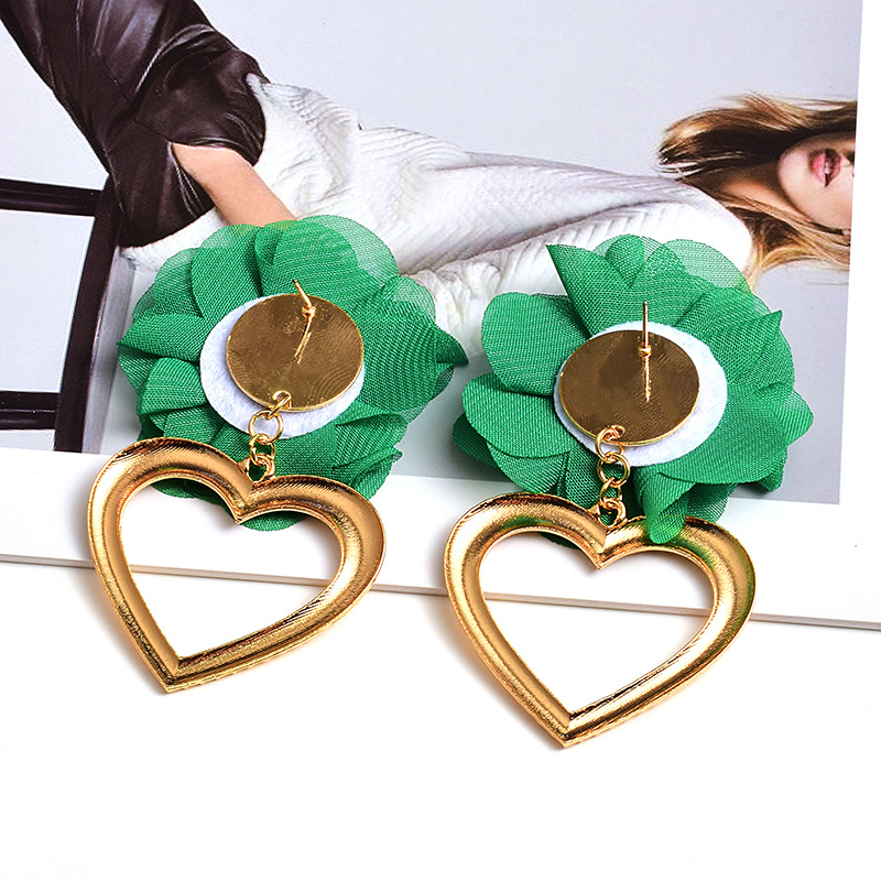 Women's Earrings Love Flower Metal Earrings