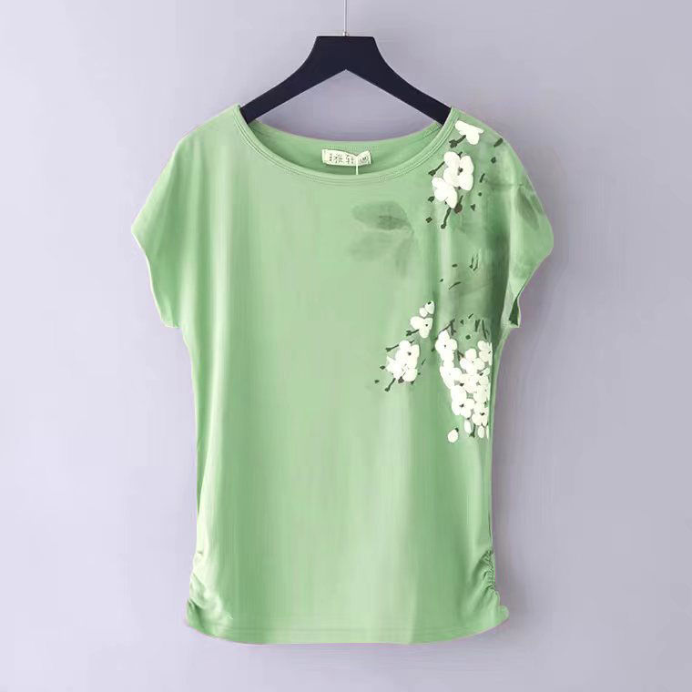 Large Size White Short Sleeved Women's T Shirt Summer New Loose Bottoming Shirt