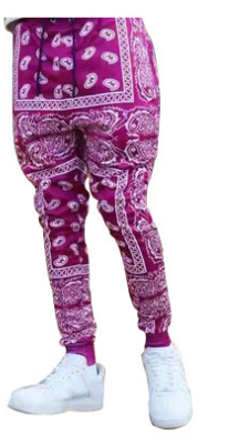 Printed Slim Running Men'S Casual Hip Hop Trend Flower Pants