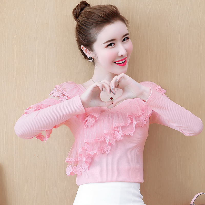 Lace Bottoming Shirt Women Long Sleeves