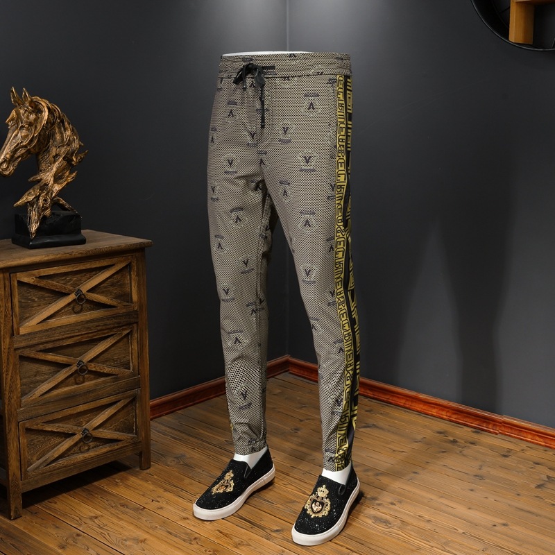 Long Pants Stretch Slim Trendy Men's Personality Casual
