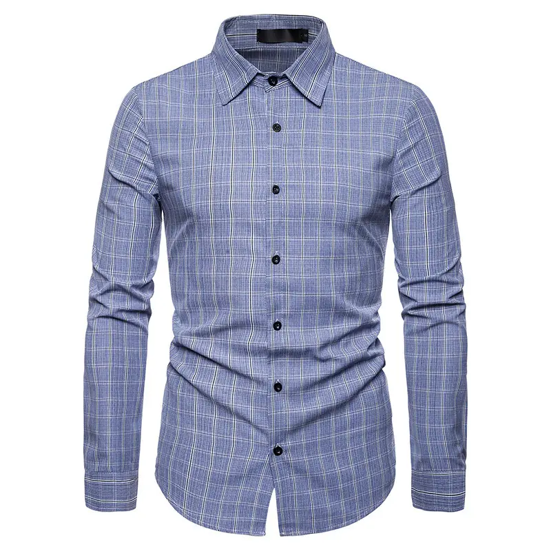 Business Plaid Casual Long-sleeved Shirt