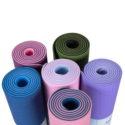 Yoga Mat Two-Color 6Mm Posture Line Mat Fitness Mat