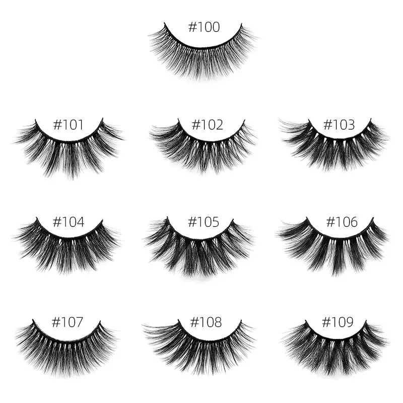 Natural 3D False Eyelashes Brush Set