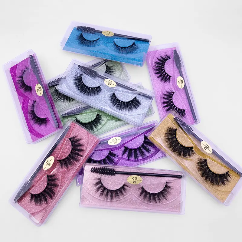 Natural 3D False Eyelashes Brush Set