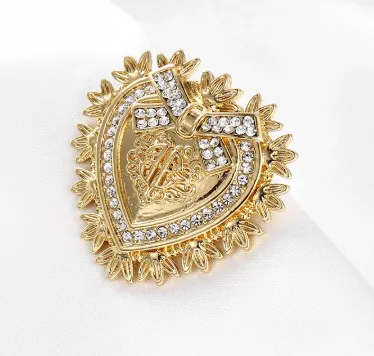Brother Amashi The Same Camellia Brooch Letter Anti Failure Five Pointed Star Corsage Bee Brooch Accessories Gold - Shop at LoveMi