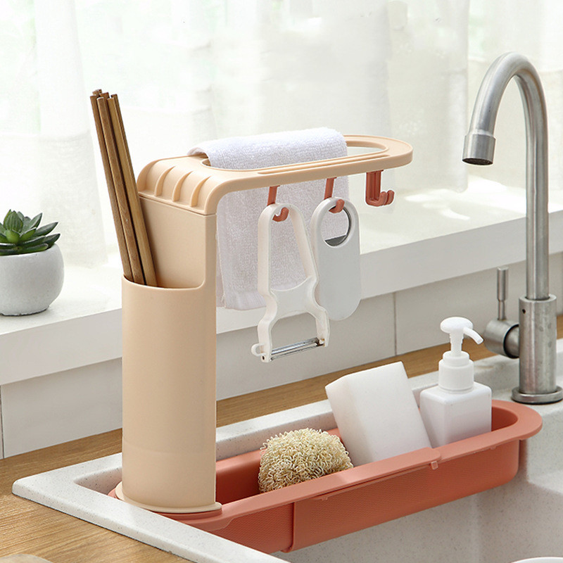 Title 6, Sink Retractable Drain Rack Storage Rack Drain ...