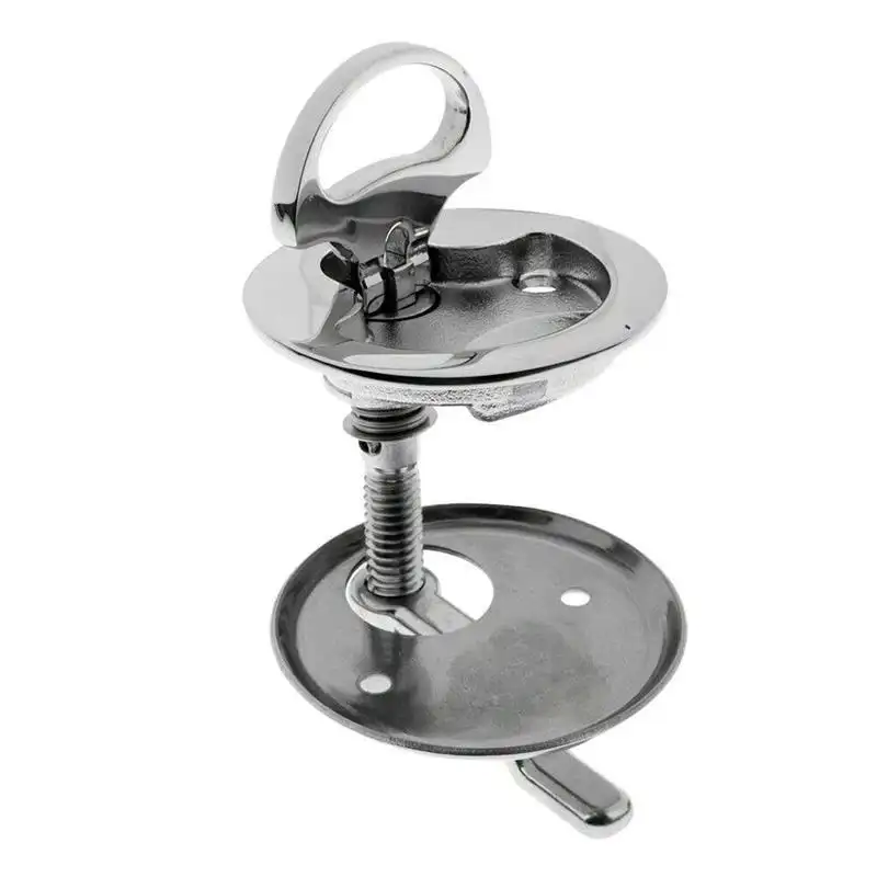 4Pcs Stainless Steel Floor Lift Inlet Handle For Boat Deck Hatch With Door Lock