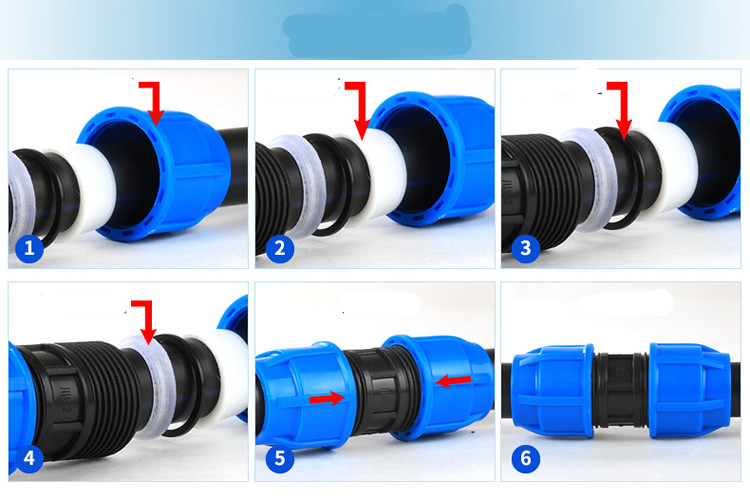 PE quick connect pipe fitting plastic joint quick connect pipe fitting non hot melt water pipe direct quick connect movable joint 25 inch