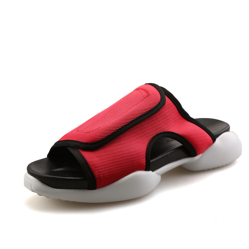 Thick soled Men's Slip on Slippers Breathable Thick soled Increased Beach Slippers Red - Shop at LoveMi