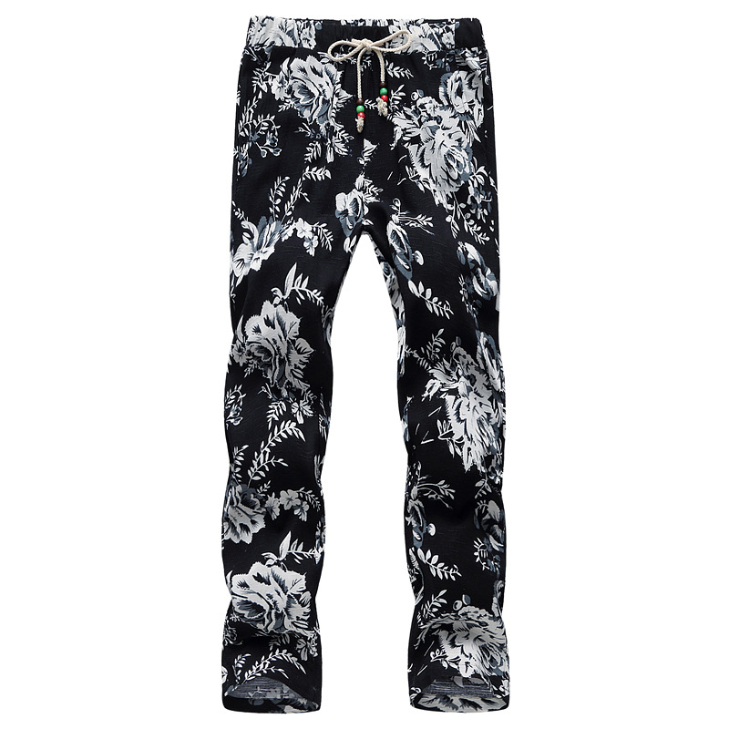 Title 5, Trendy Mens Thin Digital Printed Cropped Trous...