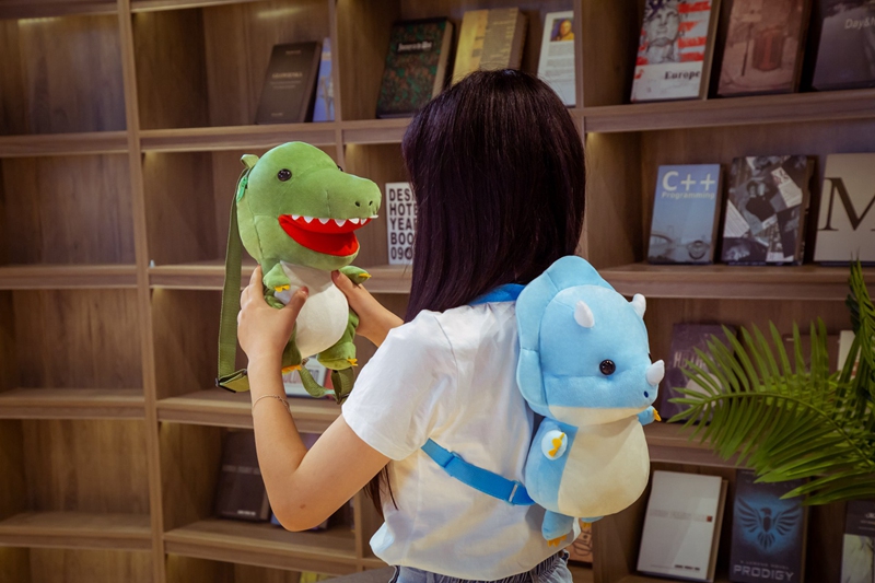 Tyrannosaurus Triceratops Dinosaur Plush Toy Backpack Infant Children's Backpack — foto 3