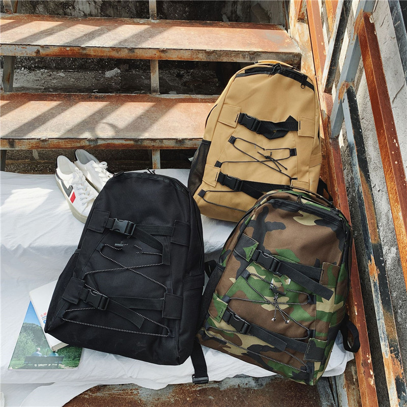 Schoolbag Couple Computer Bag Casual Braided Rope Trendy Cool Backpack