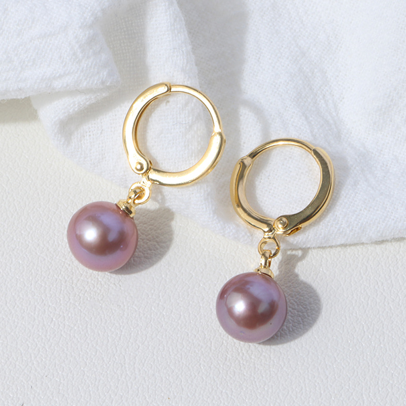 Fashion 14K Gold Freshwater Pearl Earrings