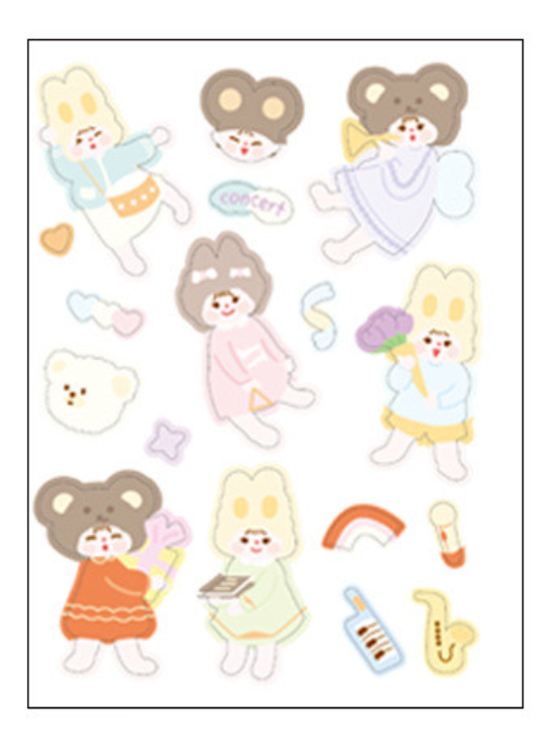 Fresh Cartoon Hand Account Diary DIY Decoration Material Stickers