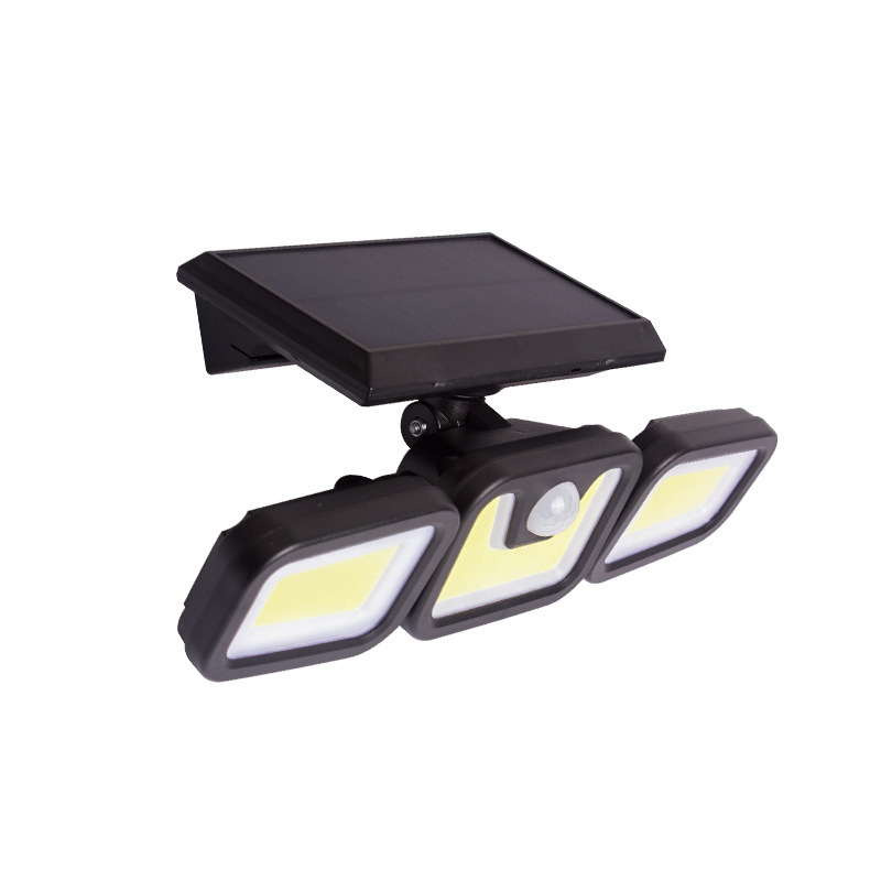 Outdoor Courtyard Landscape Street Light 360 Degree Solar Light Three Head Rotating Lighting Wall Light — foto 3
