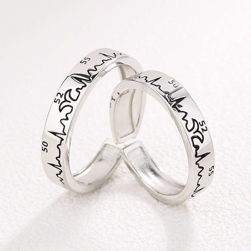 S925 Silver Korean Fashion Couple Ring