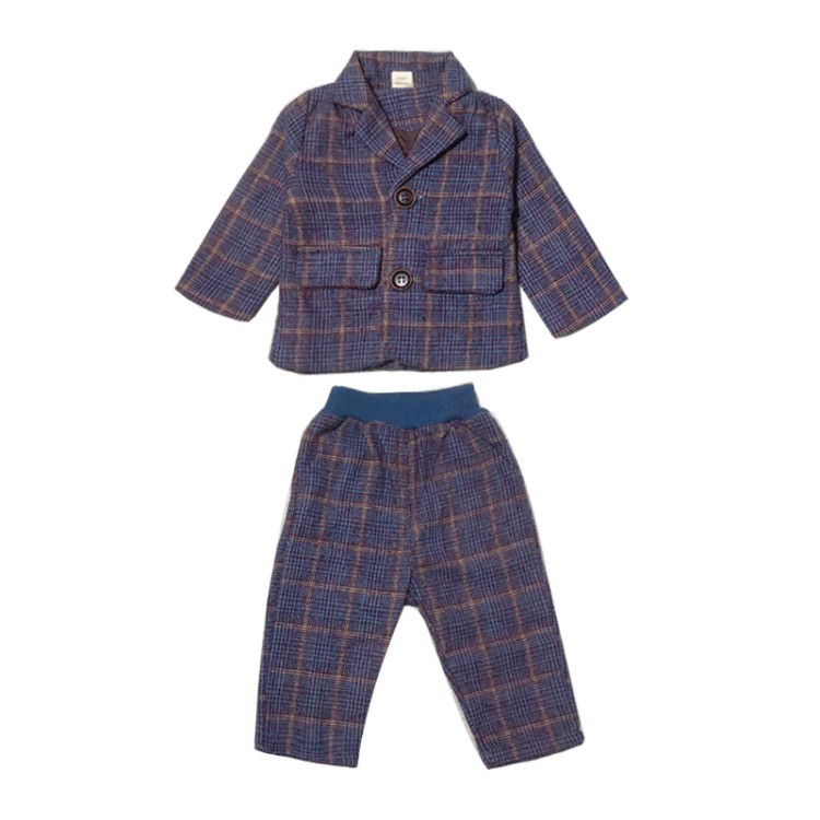 Autumn Western-style Children's Small Suit British Korean Dress Two-piece Suit