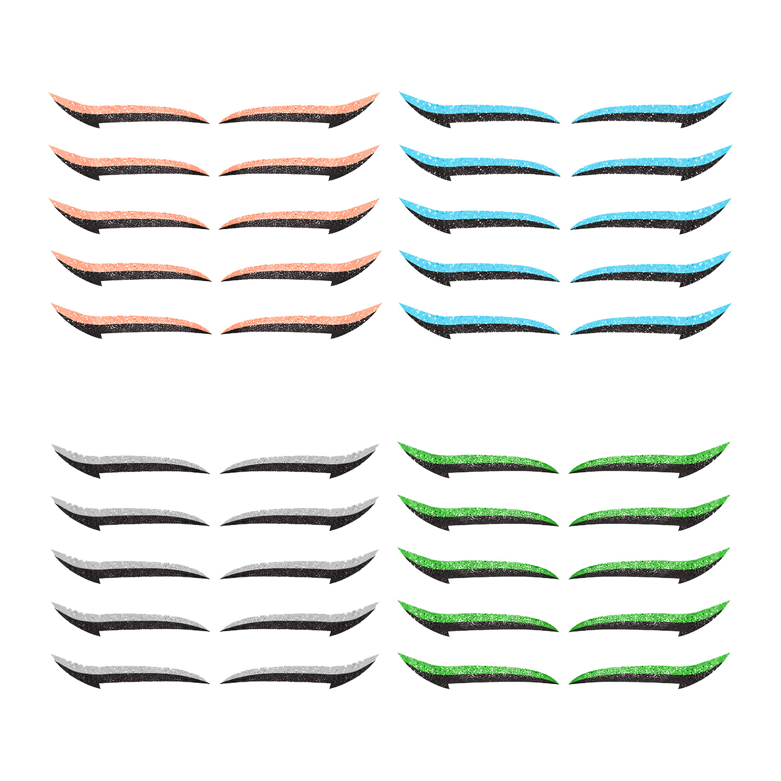 Reusable Eyeliner Stickers Orange Green Gray Blue - Shop at LoveMi