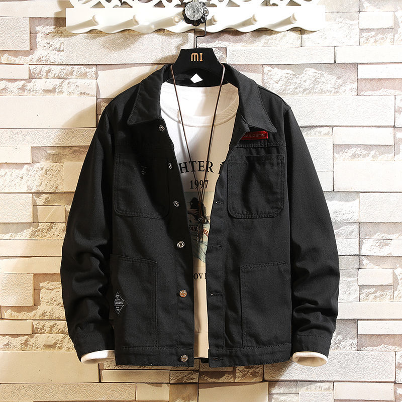 Denim Suit Male Growth Sleeve Jacket Male Autumn Korean Version Slim 15 trend Cowboy 16 years Old Casual Cowboy Suit