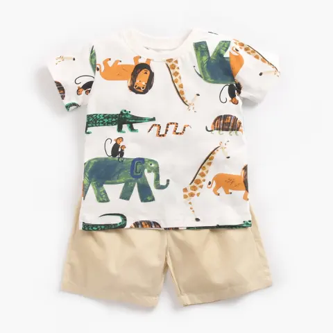 Baby Clothes Korean Children'S Clothing Boy Animal Print Short