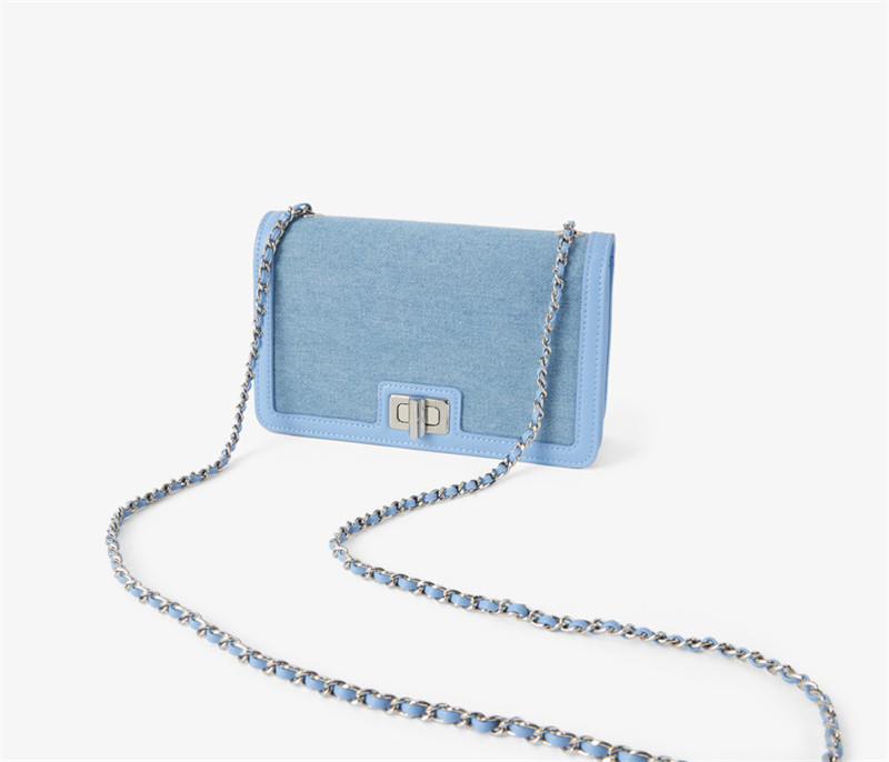 Ladies Stitching Chain Flap Shoulder Bag