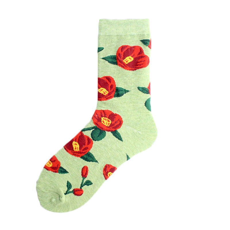 Title 4, Sunflower Flower Cotton Socks Ladies College Style