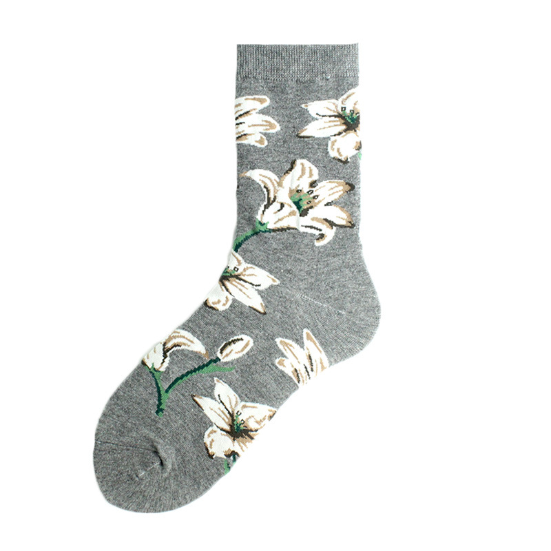 Title 2, Sunflower Flower Cotton Socks Ladies College Style