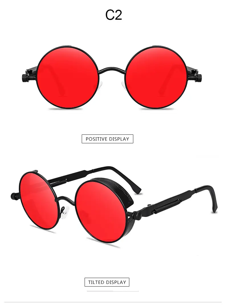 Fashion Steampunk Metal Spring Foot Sunglasses