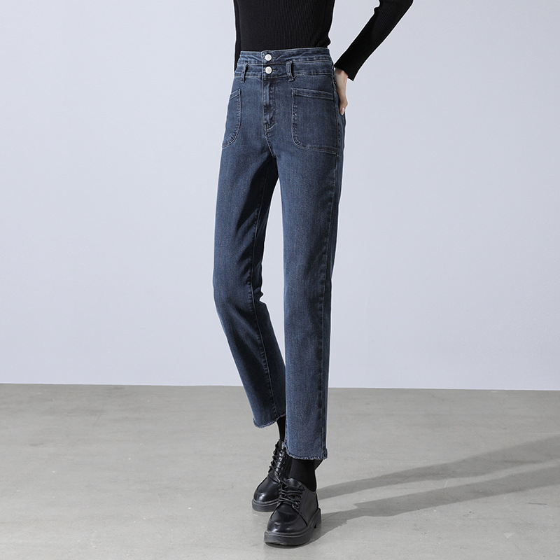 Trendy Fashion All match Loose Straight Casual Nine point Cigarette Pants Gray - Shop at LoveMi