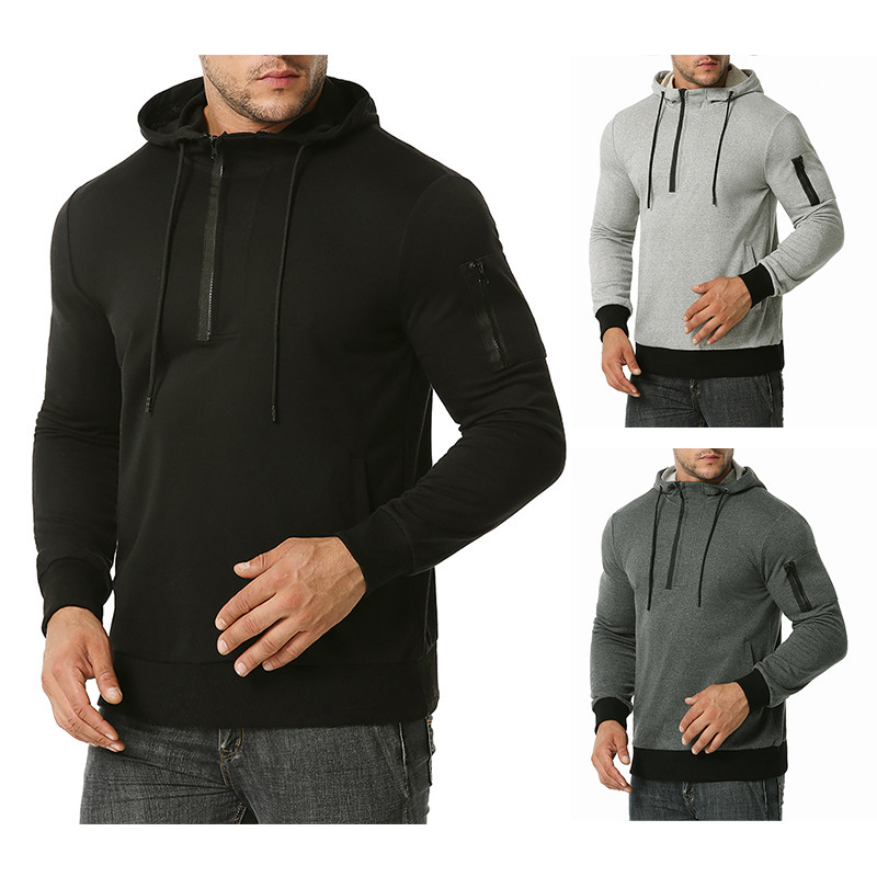 Men's Casual Outdoor Sports And Leisure Hooded Sweater Jacket