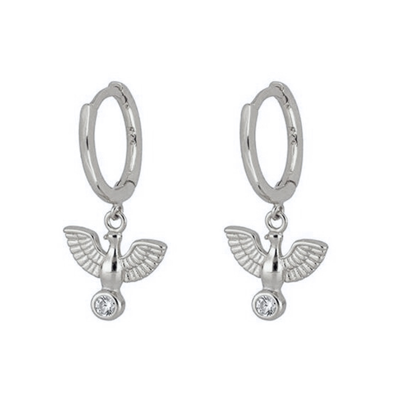 European And American S925 Silver Creative Peace Dove Earrings