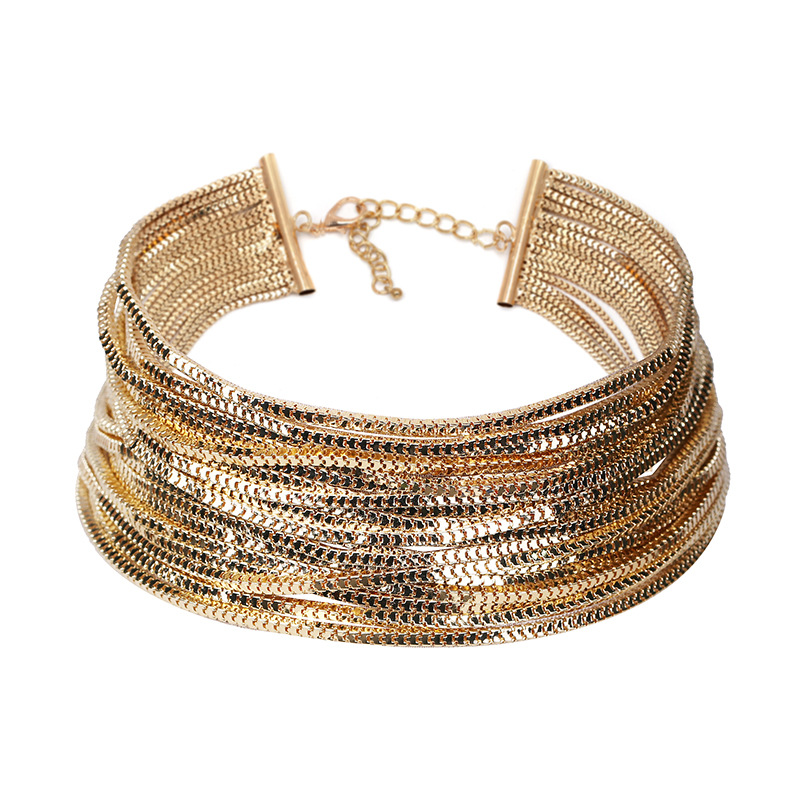 Fashion Exaggerated Multi-Layer Metal Chain