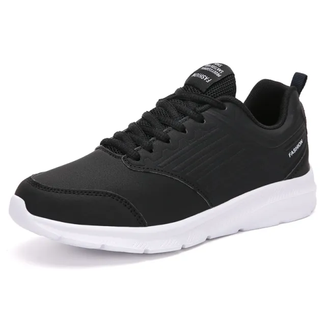 Spring And Autumn Leather Sneakers Cross Border Middle Aged Ladies Casual Shoes Comfortable And Lightweight Student Plus Size Women's Shoes 41 Black - Shop at LoveMi