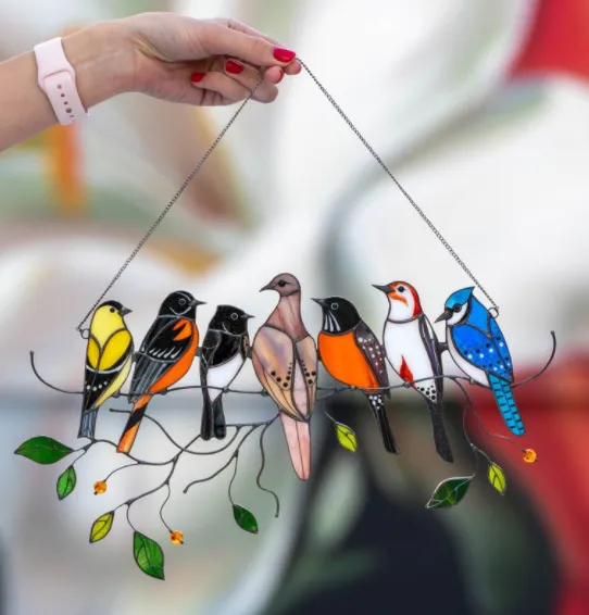 Cross border Independent Station Home Decoration Pendant Bird Pendant Factory Custom Bird Series Pendant 7 Birds - Shop at LoveMi