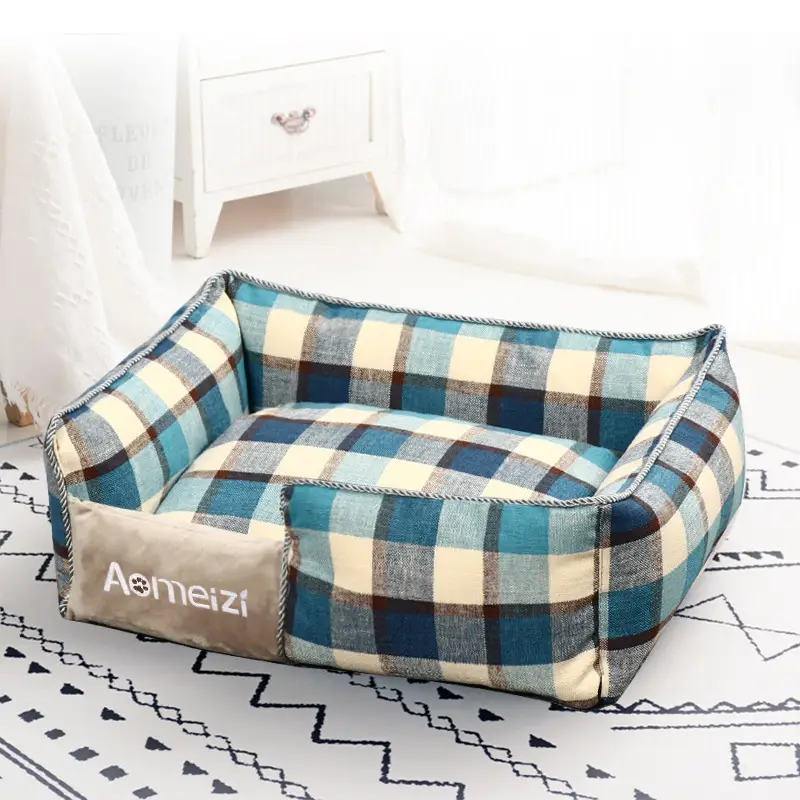 Pet Household Cat And Dog Kennel Sleeping Removable And Washable Mat Plus Velvet