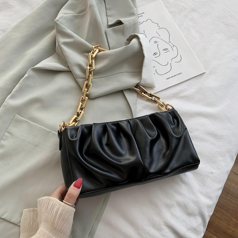 Title 2, One-Shoulder Solid Color Chain Bag Clutch Envel...