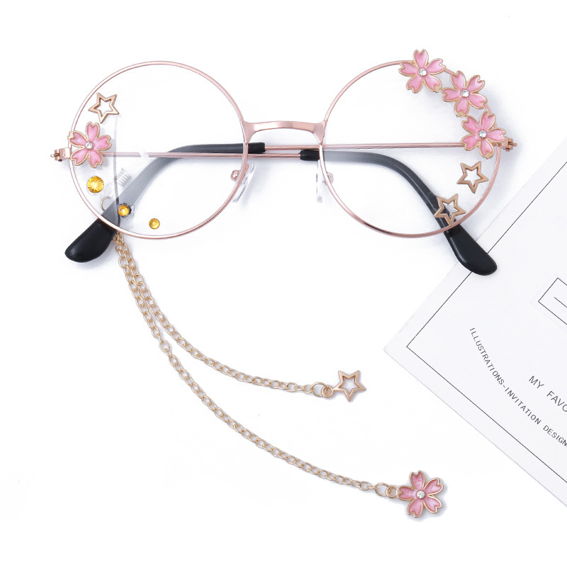 Cherry Blossom Star Pendant Glasses Japanese