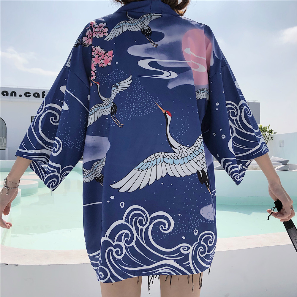 Retro Clan Style Improved Japanese Style Kimono Sunscreen Clothes Couple Bathrobe Pajamas Jacket Tide