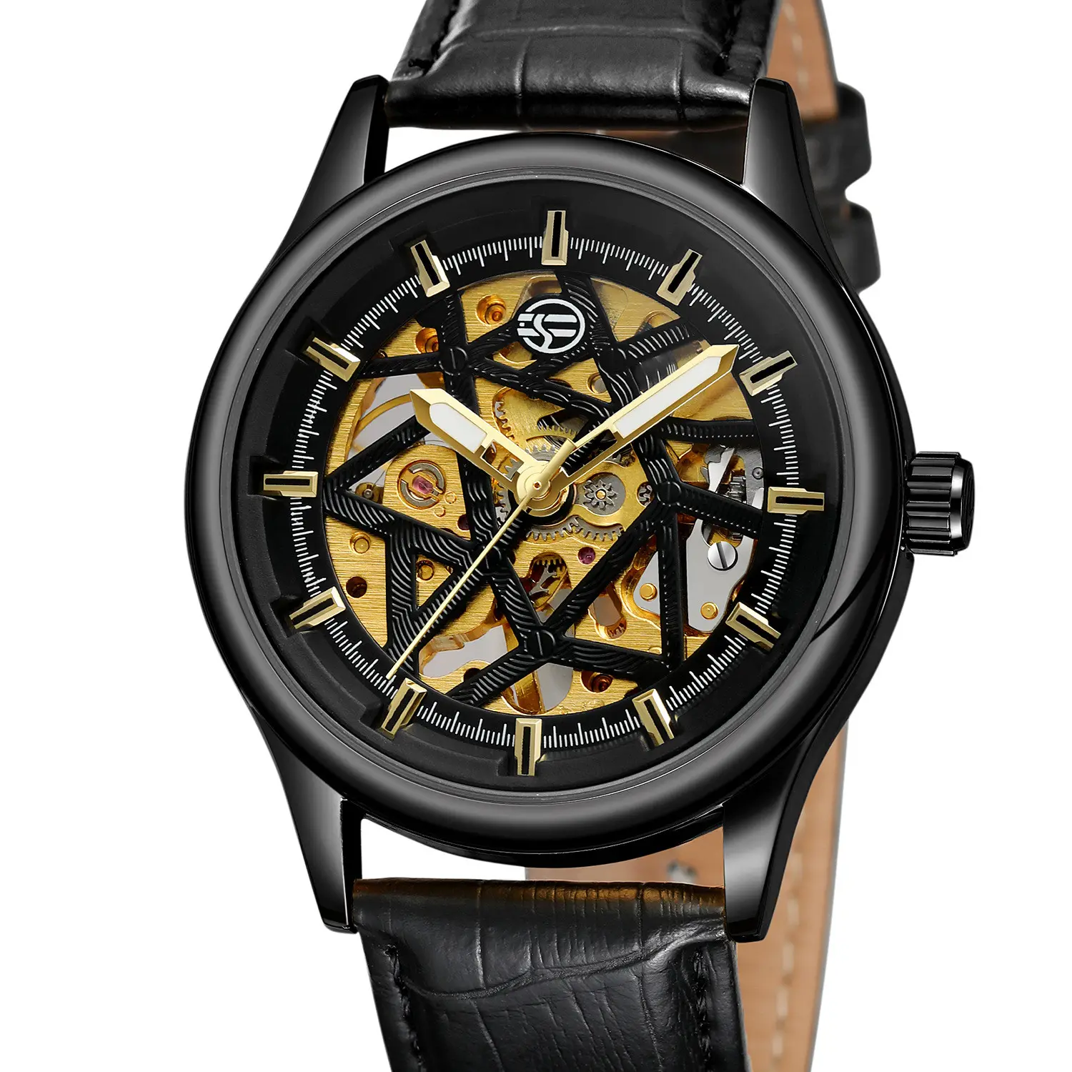 Forsining Golden Gear Movement Retro Royal Classic