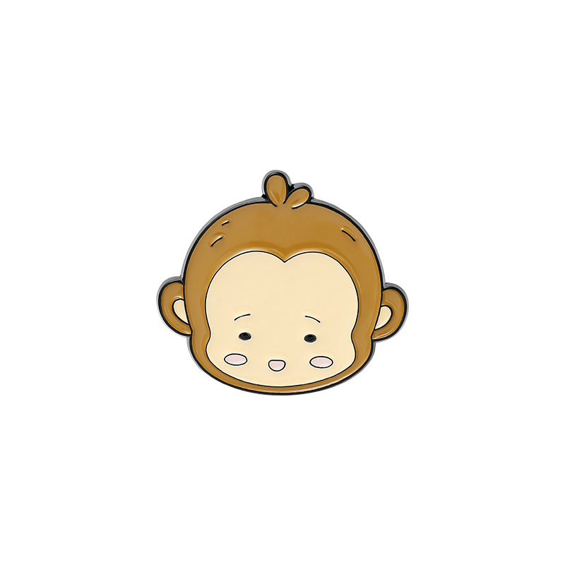 Product Cartoon Cute Monkey Alloy Paint Brooch (1 style)