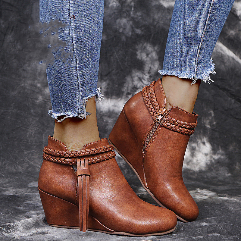 Large Size Braid Tassel Ladies Fashion Shoes