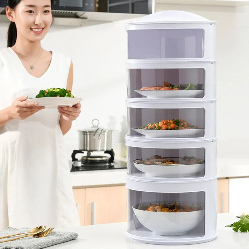 Title 7, Stackable Food Dome Multi-Layer Transparent Sta...